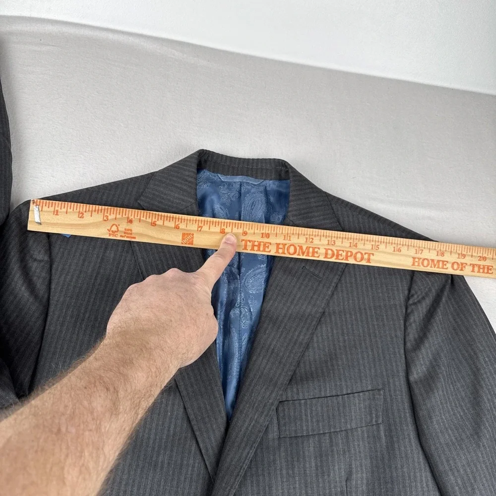 Unbranded Loro Piana Tasmanian Wool Super 150's Bespoke Blazer 38R Surgeon Cuffs